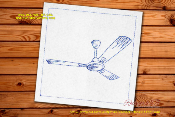 A Classic Redwork Fan Design for Modern Projects
