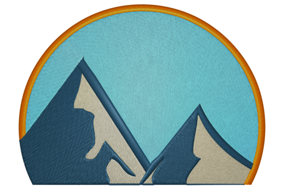A Mountain Landscape Embroidery Design for Craft Fair Success