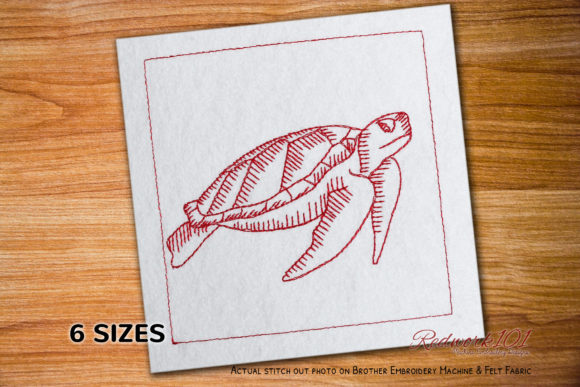 A Timeless Sea Turtle Embroidery Design for Cherished Gifts