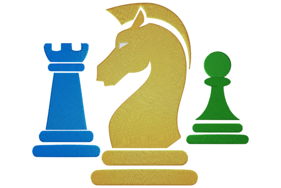An Embroidery Designer Reviews the Chess Pieces Pattern