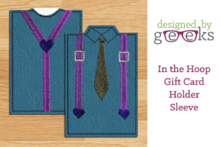 An Embroidery Designer's Take on the Tie Gift Card Holder