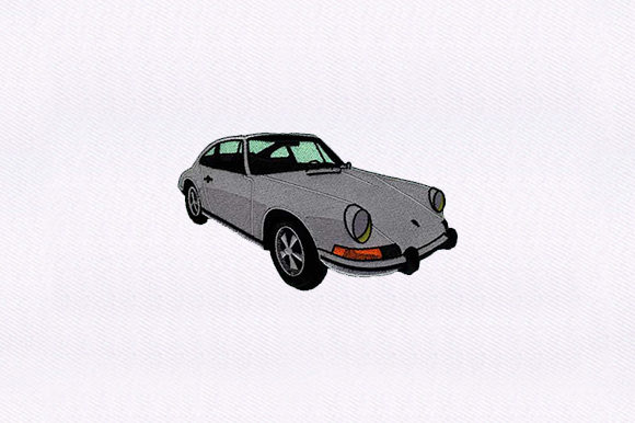 Classic Grey Sports Car: An Embroidery Designer's Craft Fair Review