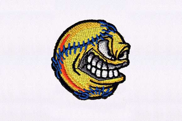 Frantic Baseball: A Versatile Embroidery Design for Apparel