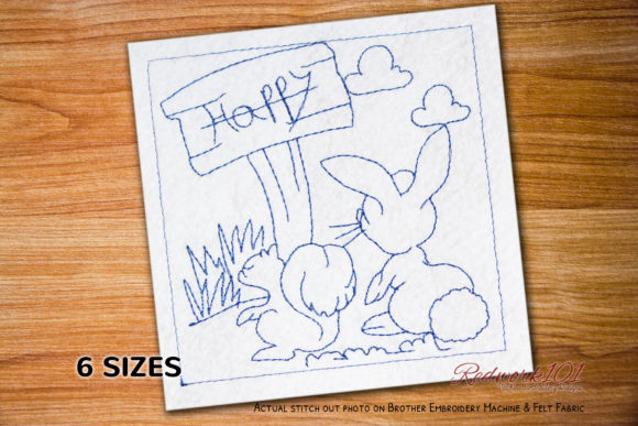 Happy Easter Bunny with Squirrel Embroidery Review