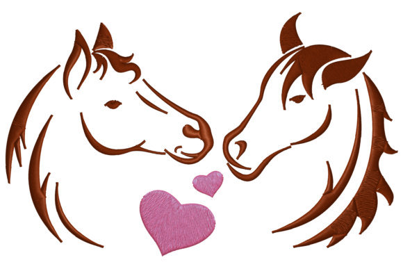 Two Horses in Love Embroidery Design Review